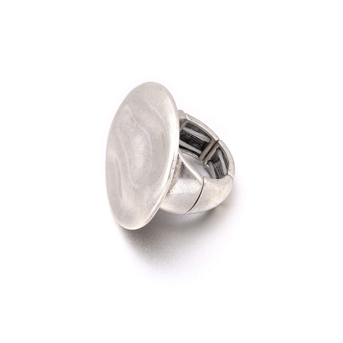 OuranAnillo vintage para mujer, anillo chapado en plata ajustable con cristales brillantes, anillos de boda, promesa, anillos de compromiso, regalo de joyería para amigos