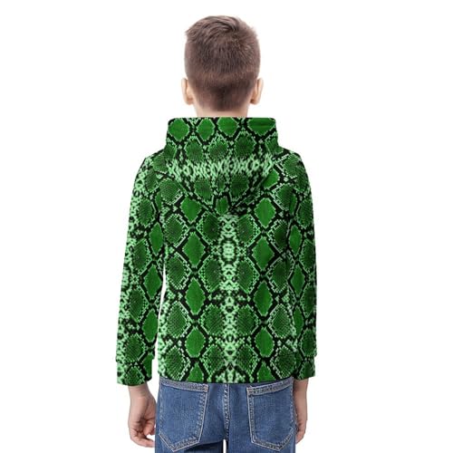 Snake skin Pattern Hoodie Teens Sweatshirts Pullover Hoode Casual Loose Kids Hooded Exercise Shirt Tops 7-18 Years3