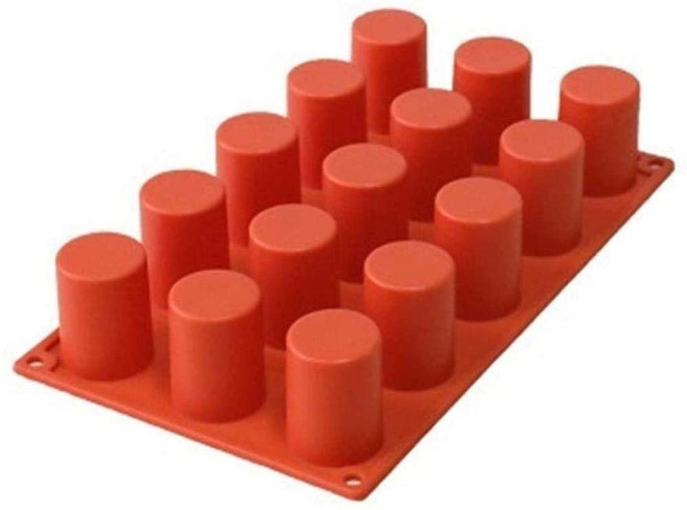 Nett Durable Sphere Silicone Mold 15 Holes Cylindrical Shape Silicone Mold Baking Mold Chocolate Mold For Cake Chocolate Biscuit Gift Zhaozb (Color : As Shown)