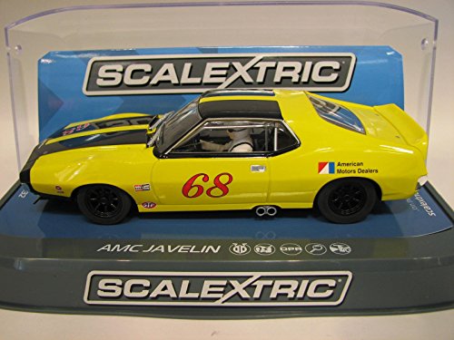Scalextric C3921 AMC AMX Javelin - Roy Woods Racing 1971 Slot Car, 1: 32 Scale, Yellow