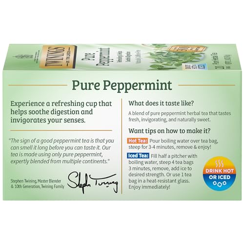 Twinings TWI-050 Pure Peppermint Individually Wrapped Tea Bags thumb #4