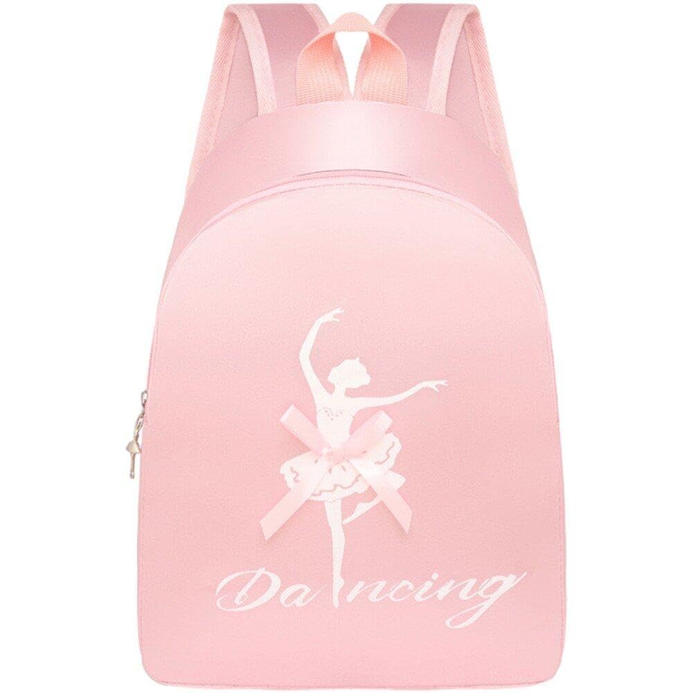 Luxylei Ballet Dance Bag Pink Dress Dance Satin Backpack Girl Ballet Backpack Shoulder Bag with Handle for Toddler Girls