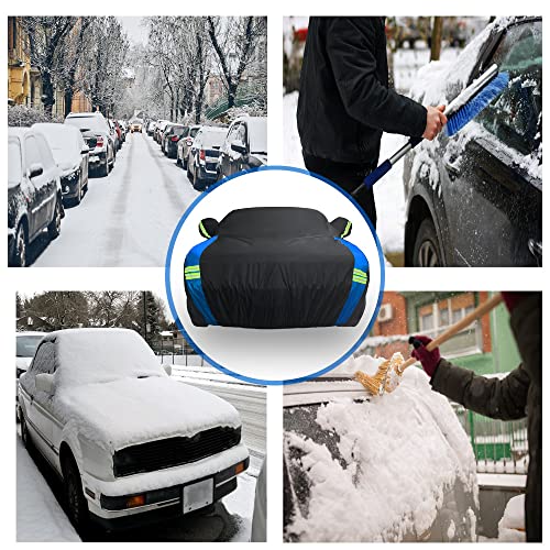 Image of Avecrew Dodge Challenger Car Cover Waterproof All Weather for Automobiles, Outdoor Full Exterior Covers Fit 2008-2026 Dodge Challenger with Windproof Strap and Driver Door Zipper