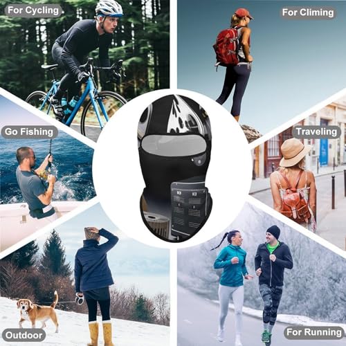Balaclava Mask for Men Ski Mask for Women Projector Film Full Face Mask Face Cover for Cycling, 1, Style miniatura 6