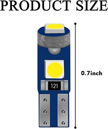 Miniatura 2 de 20 bombillas LED T5 2721 37 74, PC74 PC37 de cuña superbrillante con enchufe de bloqueo giratorio, luces de repuesto para panel de instrumentos de