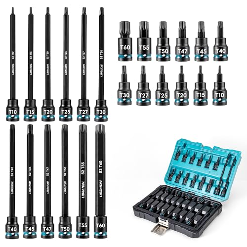 LIBRATON Clé à Douille Embouts Torx Entraînement 3/8