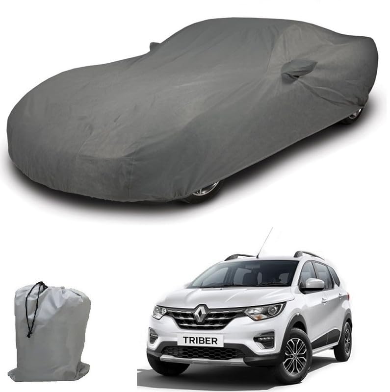 Image of ARCUATE Triple Layer Custom fit Car Body Cover for Renault Triber |Top Layer Dustrproof | Middle Layer Waterproof | Bottom Layer Scratch Protection | Outdoor Indoor Fabric