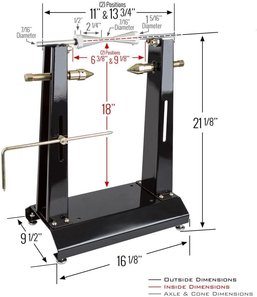 Black Widow Wheel Balancer Stand with Truing Arm