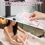 2 en 1 Bikini Trimmer pour les femmes, double tête éblouissant avec LED Affichage, IPX7 Imperméable Corps Pubic Cheveux Trimeur Rechargeable femmes Razor électrique pour Armpit Jambe corps humide & Utilisation à sec