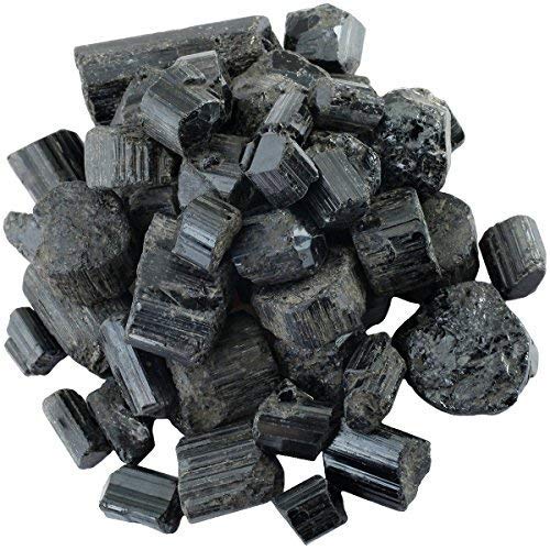 mookaitedecor Tourmaline Noir Pierres Naturelles Lithotherapie Brute Cristaux pour Guérison Mineraux Collection Décoration,460g/Lot