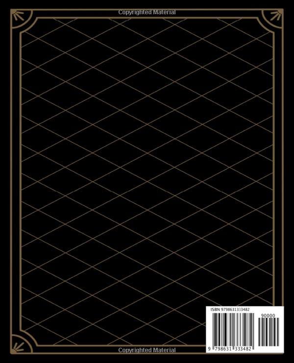 Composition Notebook College Ruled Lined Paper 55 Sheets/110 Pages 7.5" x 9.25" (between A4 and A5 size): One Subject Basic Paperback Notebook Daily Journal; Black and Gold Pattern - Image 2