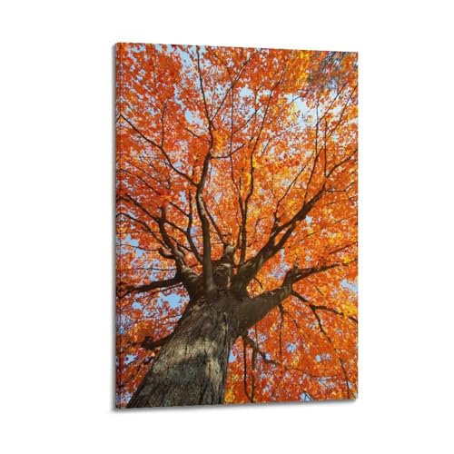 Poster moderne automne 40x60 cm JIDUHON avec cadre pour salon