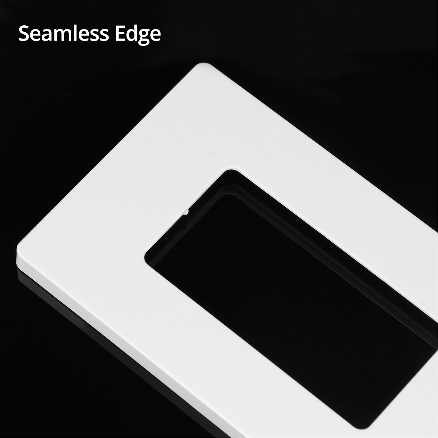 QWORK 1 Gang Screwless Wall Plate, 50 Pack Light Switch Face Plate, Decorative Receptacle Wallplate, Decorator Outlet Cover