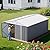 Greesum 10×14 FT Outdoor Storage Shed, Metal Storaged Sheds Without Floor, Tool Sheds with Lockable Doors and Sloping Roof for Garden, Patio, Backyard, Gray