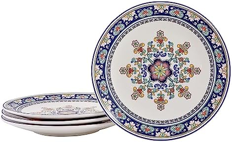 Bico Bird On Tree Ceramic 11 Inch Dinner Plates, Set Of 4, For Pasta, Salad, Maincourse, Microwave & Dishwasher Safe - View #3