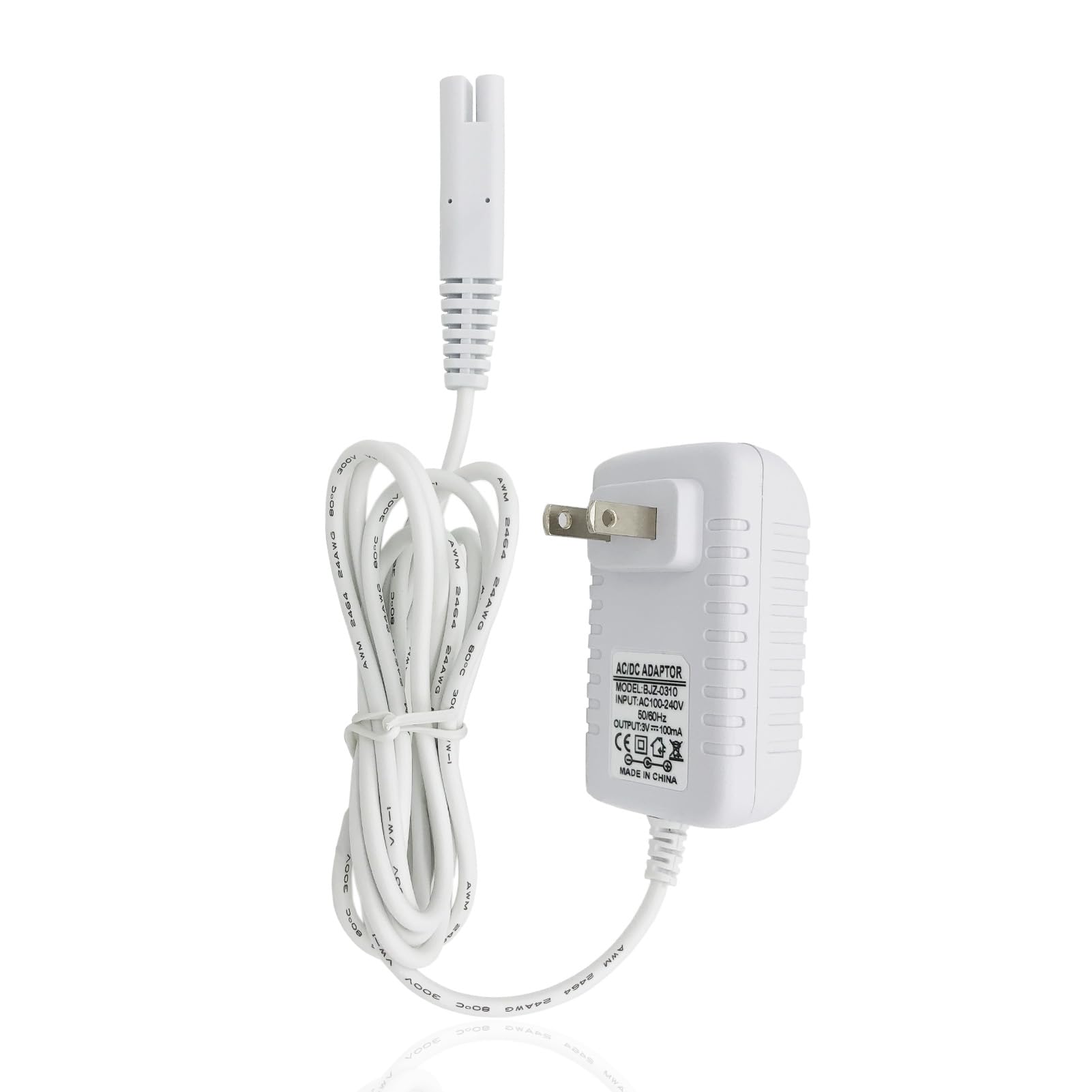 PDEEY Charger Replacement for Waterpik WP450 WP462 WP360 YLA-03010 AC Adapter, Water Flosser Replacement Parts Power Cord 5 ft, White