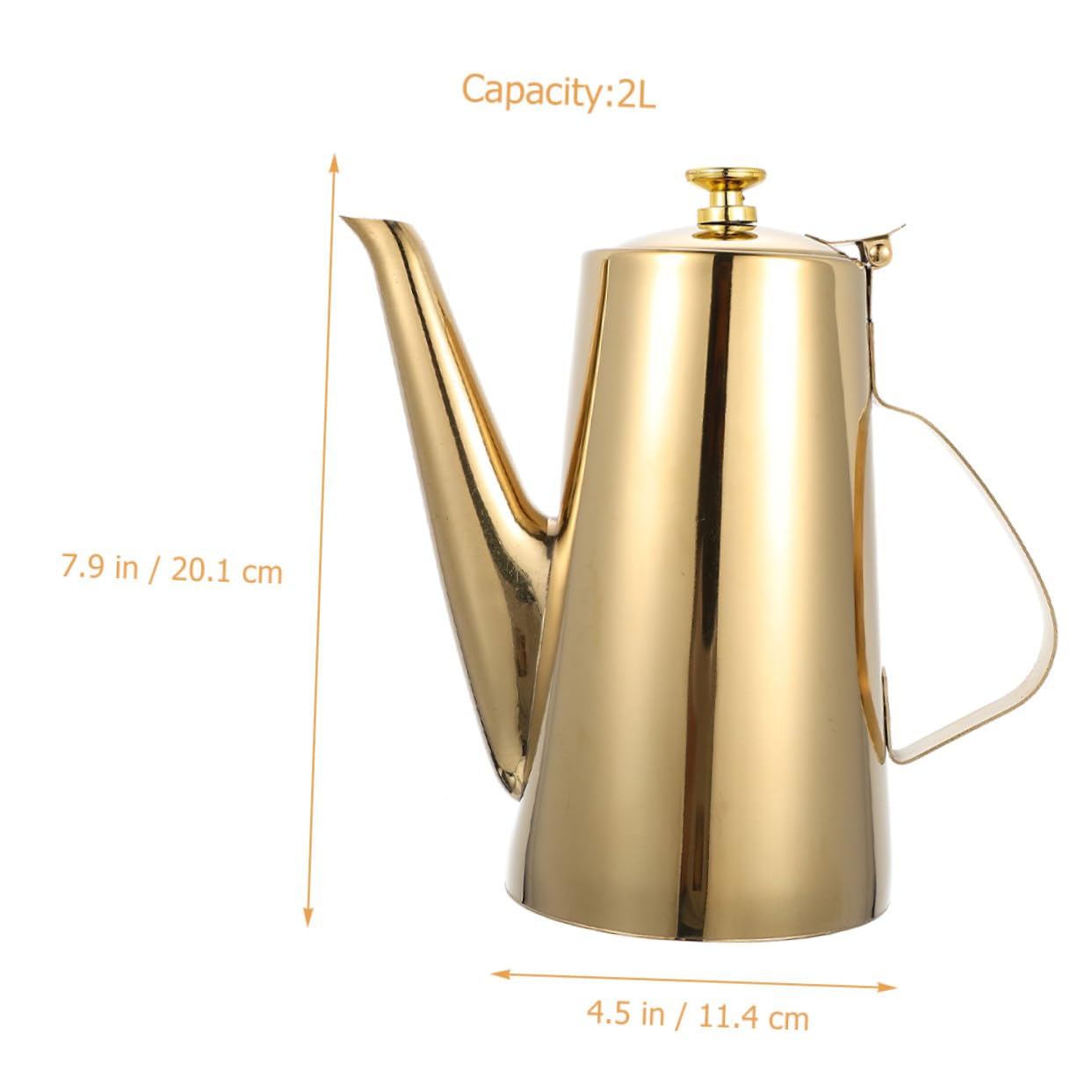 Dispensador de Aceite de Acero Inoxidable Dorado, 2L Antigoteo Portátil