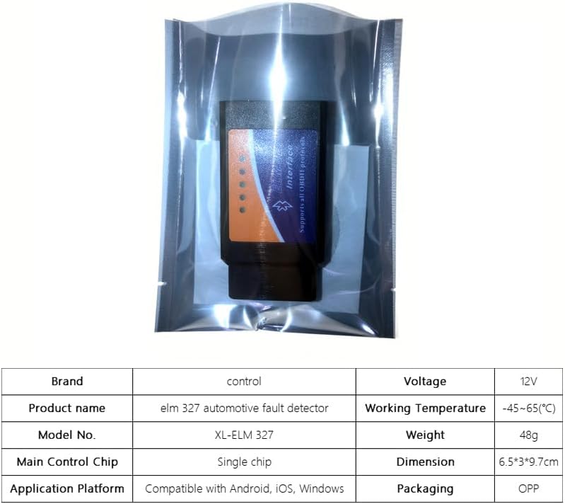 Miniatura 3 de ELM327 OBD2 OBDII Adaptador de escáner Bluetooth lector de código para iOS Android Windows, lector de código de diagnóstico de auto y herramienta de