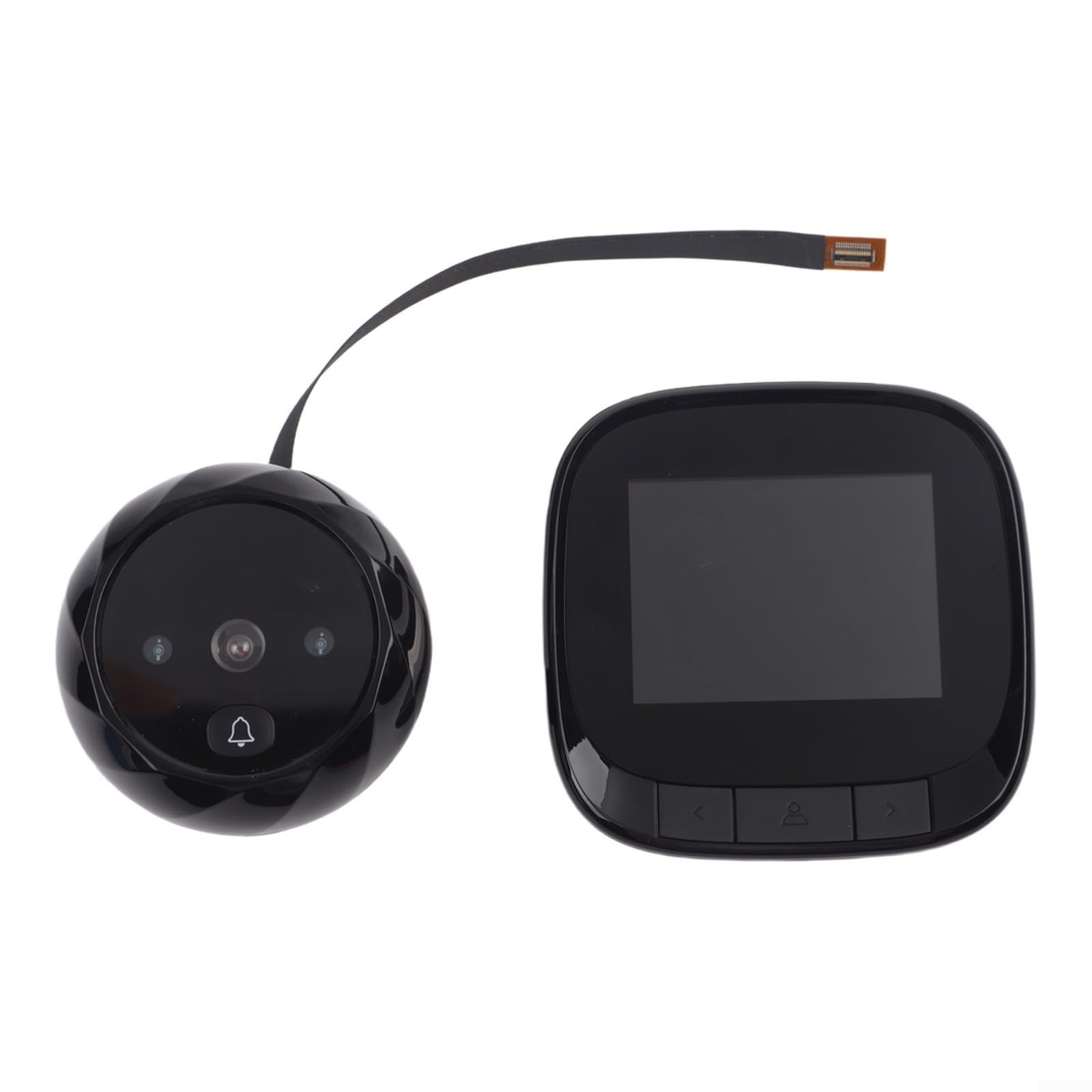 Telecamera spioncino con schermo LCD da 2,4 pollici, per visione notturna spioncino grandangolare a 90°, campanello digitale per porte di spessore 35-110 mm