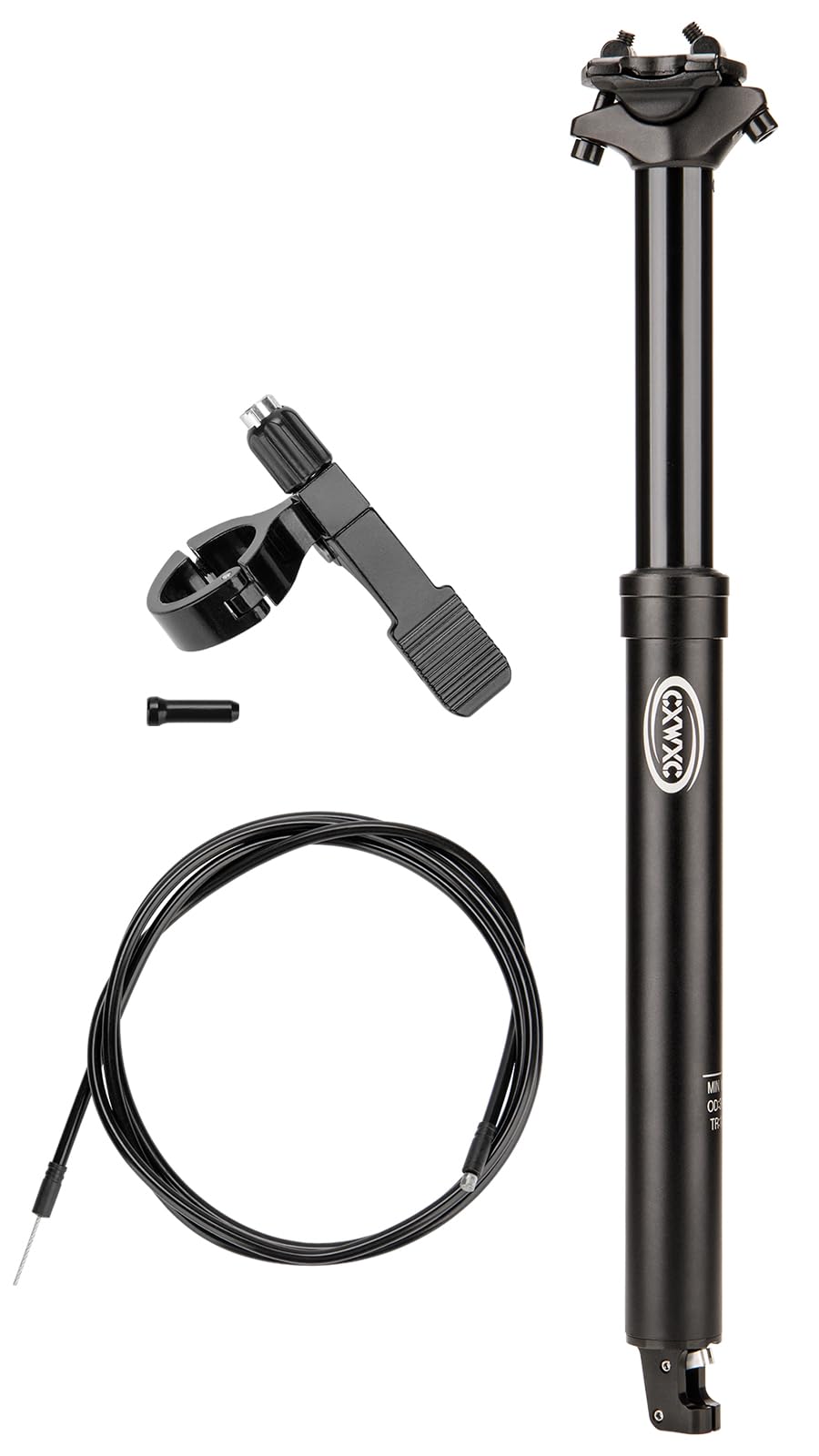 CXWXC Telescopic Seat Post 27.2/30.9/31.6 mm - Seat Post with 125 mm Suspension Travel - Telescopic Seat Post with Internal Cable Guide for Mountain Bikes, Gravel Bikes and E-Bikes (31.6 mm)
