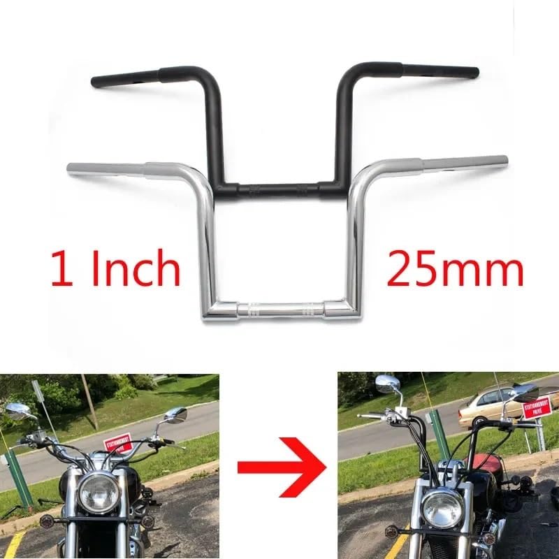 Guidon Fourche Clip-ons Chrome Haute Qualité pour Bobber - 2