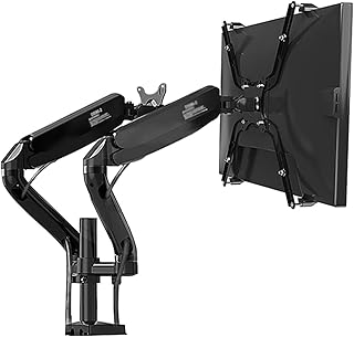 Desk Arm Mount Dual Monitor Desk Mount Stand Height Adjustable Monitor Stand, Tilt Rotation, Arm Desk Mount Fits 17" to 32" Screens, with C-Clamp and Grommet Base Arm Monitor Mount (Style : C)