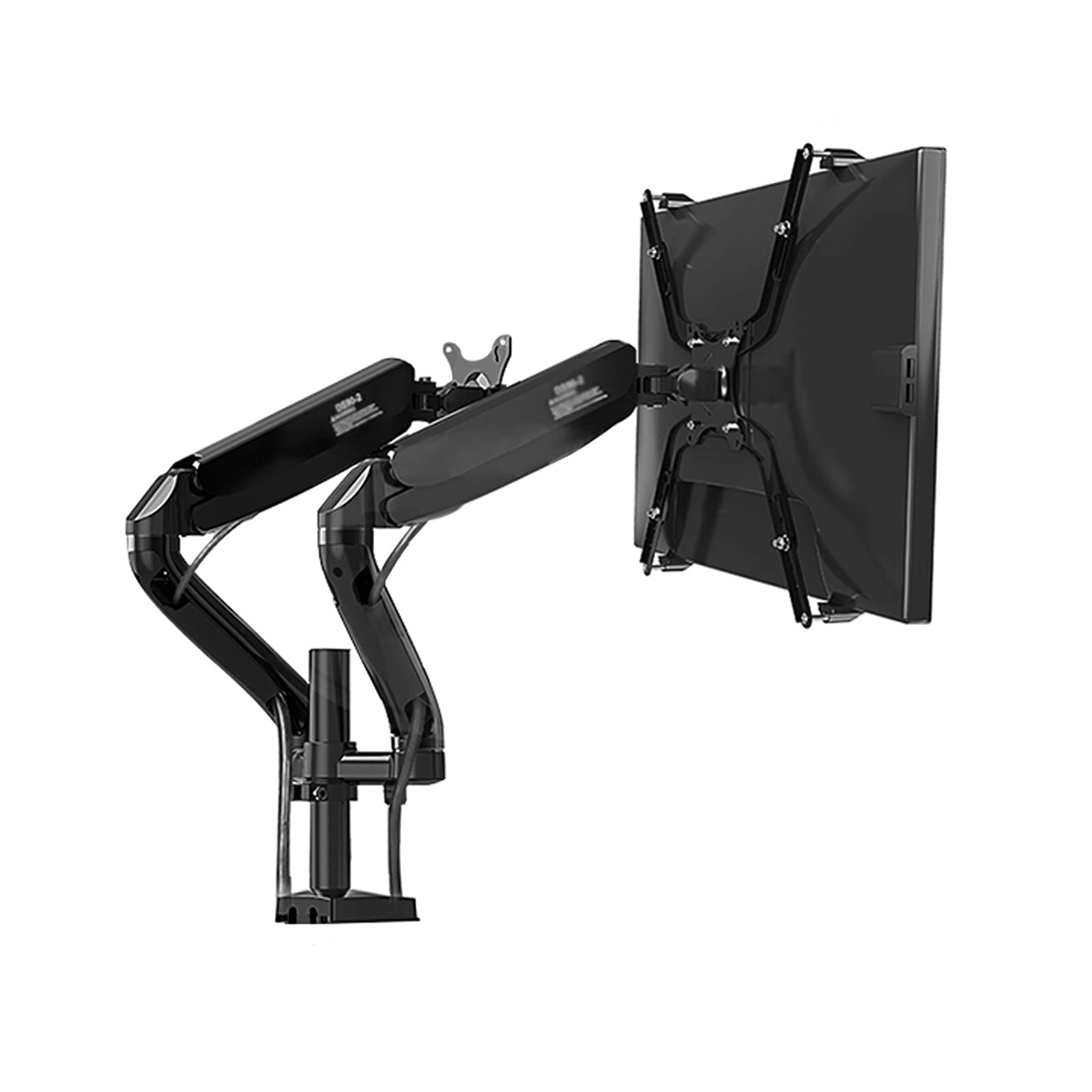 Aioneer Monitor Desk Mount Dual Monitor Desk Mount Stand Height Adjustable Monitor Stand, Tilt Rotation, Arm Desk Mount Fits 17" To 32" Screens, With C-Clamp And Grommet Base Comp-C