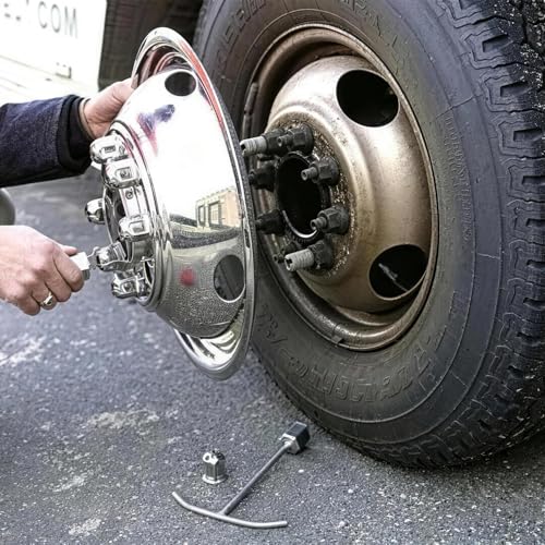 Image of 4pcs 16 inch Stainless Steel Wheel Simulators for 74-00 Chevy GMC 3500 | 304 Stainless Steel,Front Rear,8 Lug 4 Hand Hole Hubcaps,Bolt On,Fit for 74-98 Ford F350,08-21 E350 /E450 Van,74-99 Ram 3500