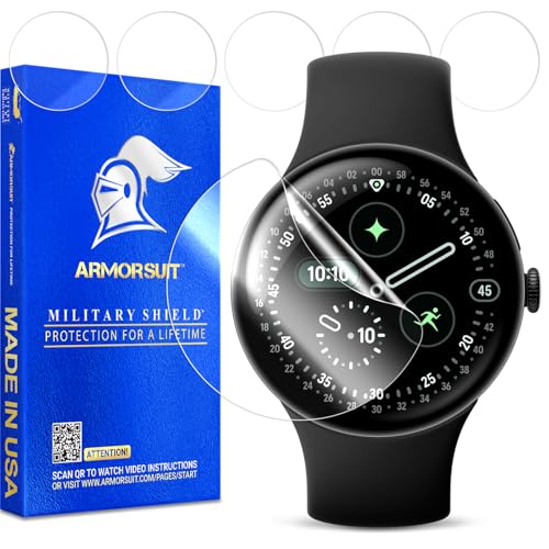 Image of ArmorSuit 6 Pack for Google Pixel Watch 4 (41mm) Screen Protector MilitaryShield HD Clear TPU Film - Made in USA