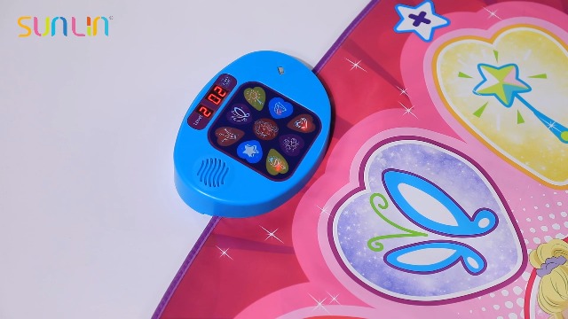 SUNLIN Tapis De Danse Avec Lumières LED Et Musique – 3 Niveaux – Cadeau Filles 3-12 Ans