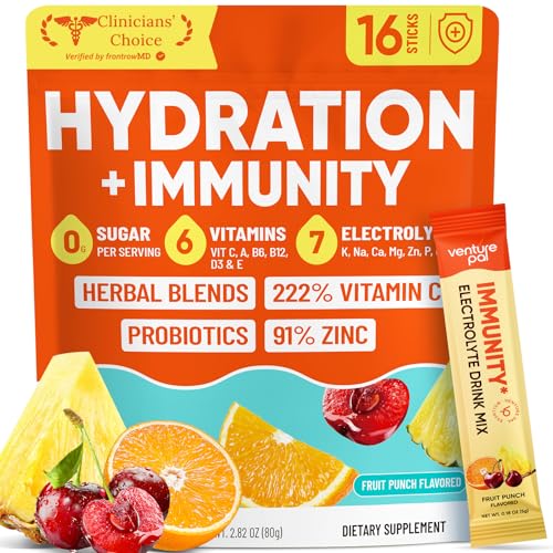 Image of Venture Pal Sugar Free Hydration Packets+Immune-Liquid Daily IV Drink Mix