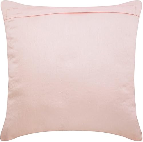 Miniatura 3 de The HomeCentric Juego de 2 fundas de almohada de 18 x 18 pulgadas (17.7 x 17.7 in), color rosa, funda de almohada cuadrada de seda, floral, estilo
