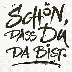 Servietten Schrift 1 Serwetki Papierowe 20 sztuk