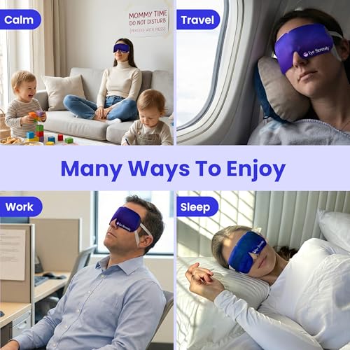 Image of LURE Eye Serenity Steam Eye Mask, Heated Eye Mask, Self Heating Warm Compress for Dry Eyes, Fast Relief for Stye, Puffy Sensitive Eyes, Moist Heat, Gift for Women and Men - Unscented