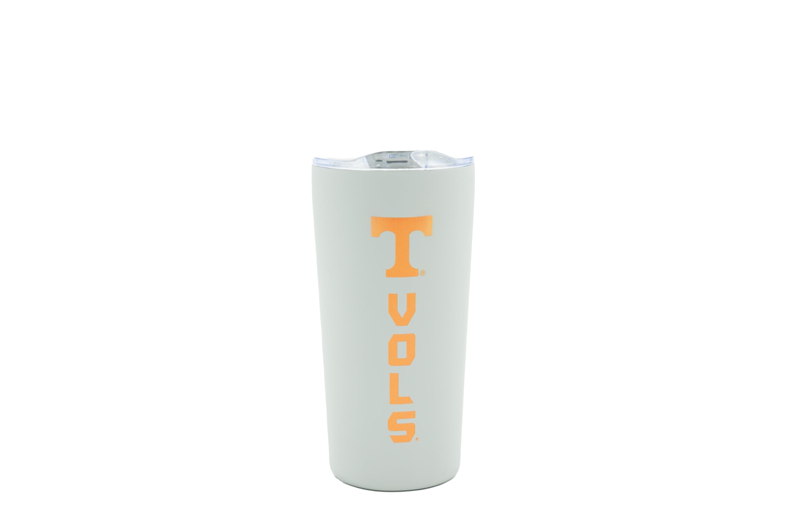 DecorvoOfficially Licensed Collegiate Stainless Steel Tumbler - Double Walled Insulated Travel Thermos with Slide Lid - 18 oz (Tennessee - Gray)