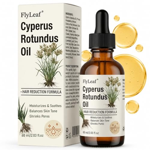 100% Pure Cyperus Rotundus Oil for Hair Removal - Natural Hair Growth Inhibitor & Reduction Oil - Topical Cyperus Oil for Face Body Underarms & Bikini Line - Vegan & Hexane-Free - 2oz (60ml)