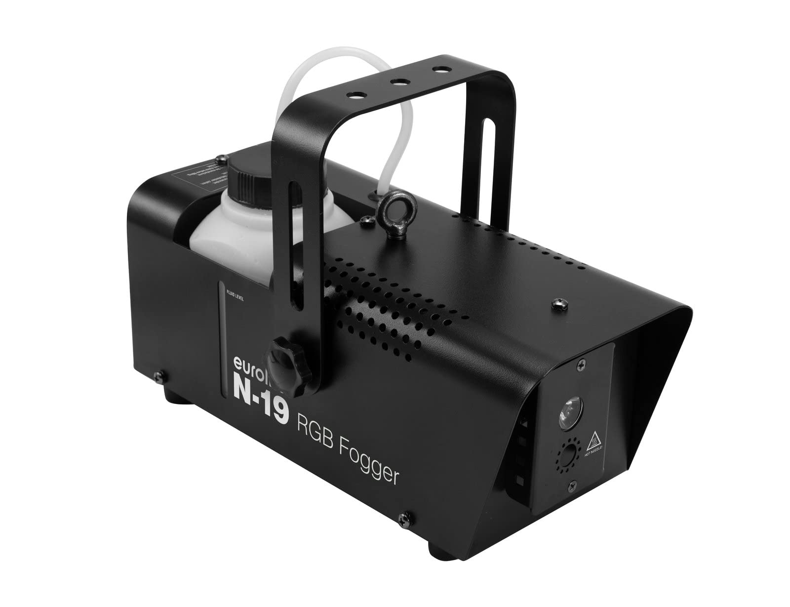 EUROLITE N-19 Machine à fumée LED hybride RVB | Machine à fumée compacte avec 600 W de puissance, éclairage LED, télécommande par câble
