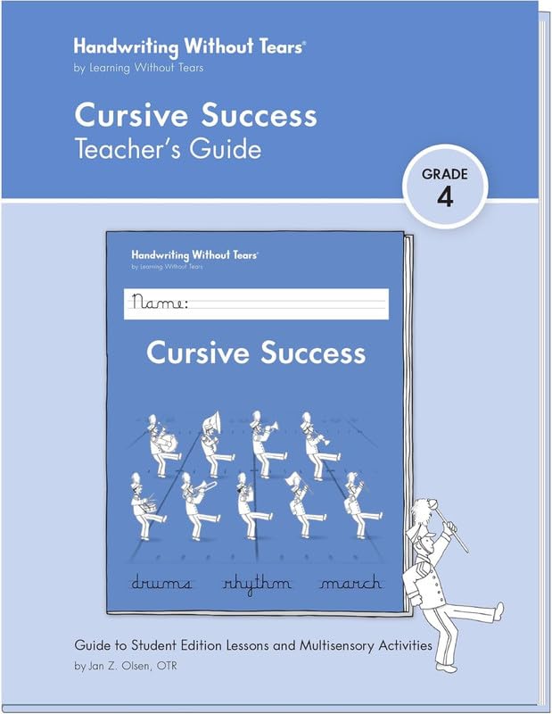 Learning Without Tears, Cursive Success Teacher's Guide, Age 9+, 4th Grade+, Handwriting Practice, School & Home, Language Arts, Tutoring, Sensory