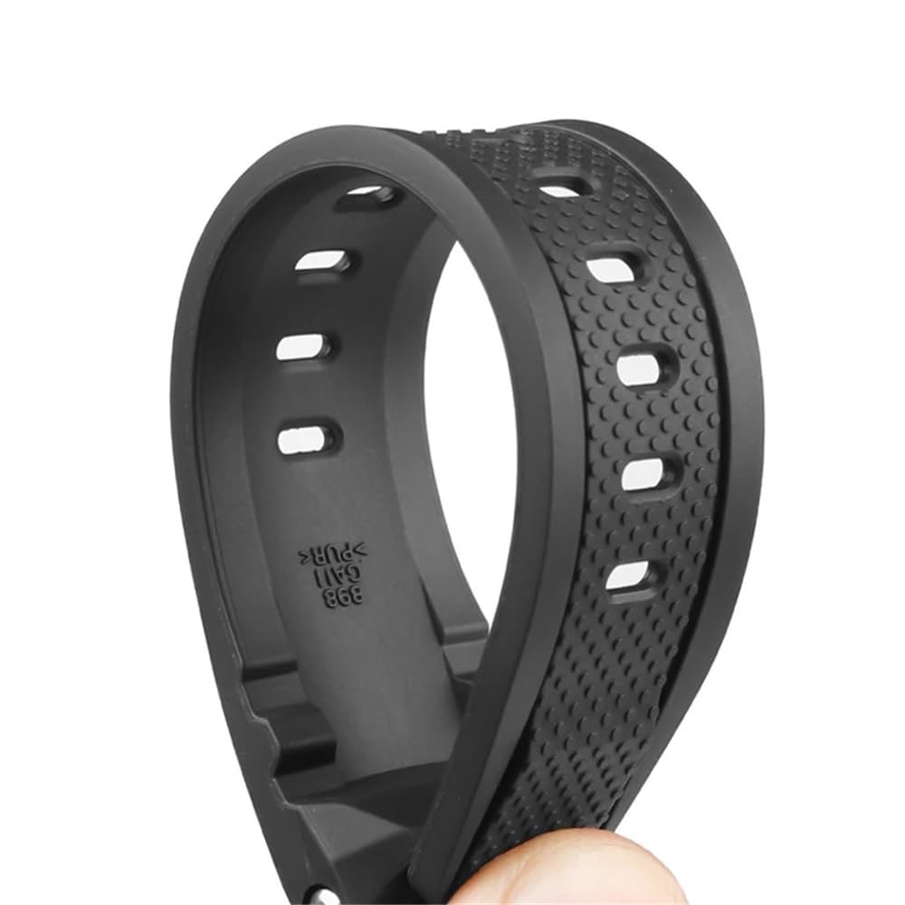 Correa de Reloj de Goma modificada para Casio G-Shock GST-B400 GST-B400BD/AD, Deportiva, Impermeable, de Silicona (Negro) (Rojo SK 0 mm)