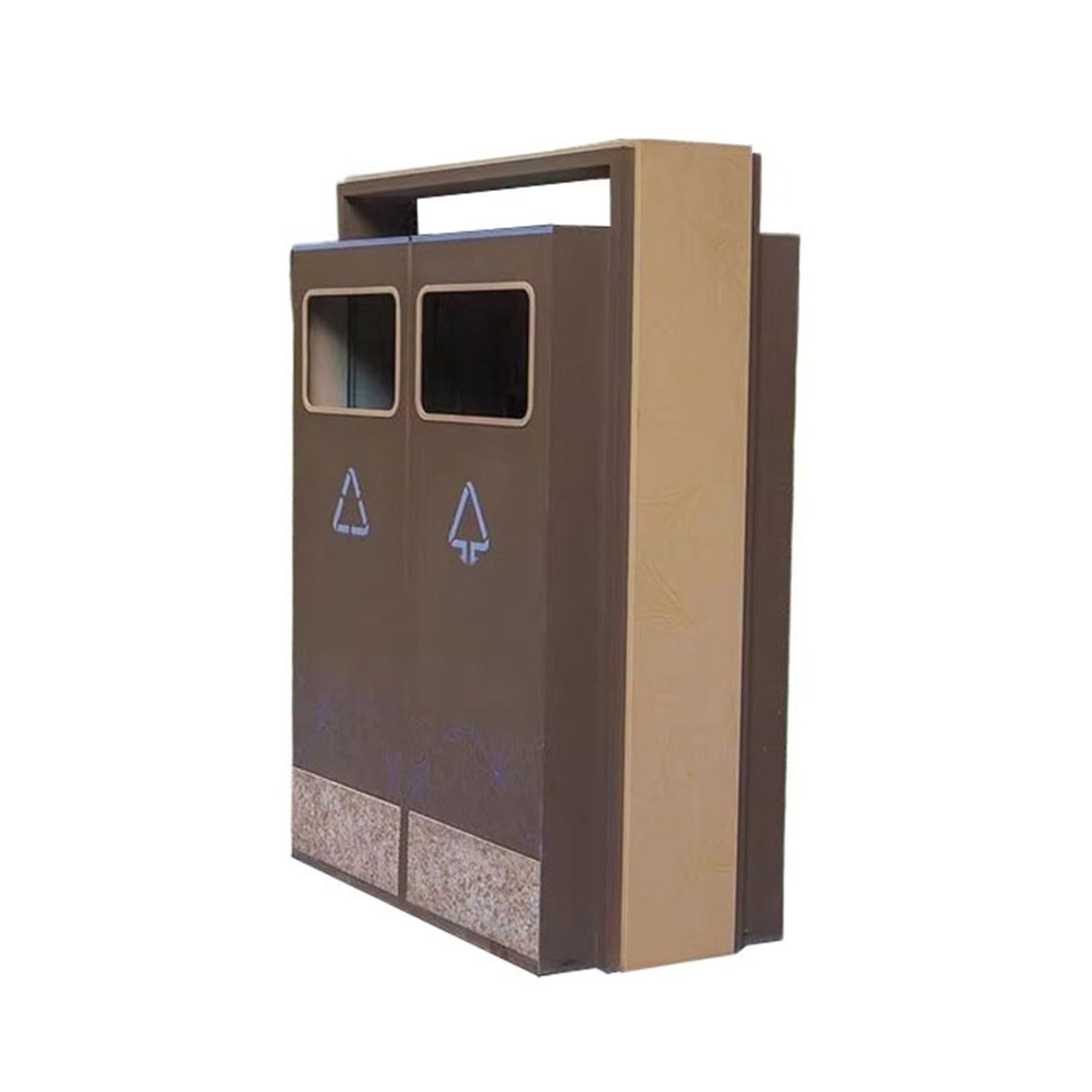 Papelera de Reciclaje Bote de Basura de Acero con contenedor de Basura de Caja Doble for Exteriores
