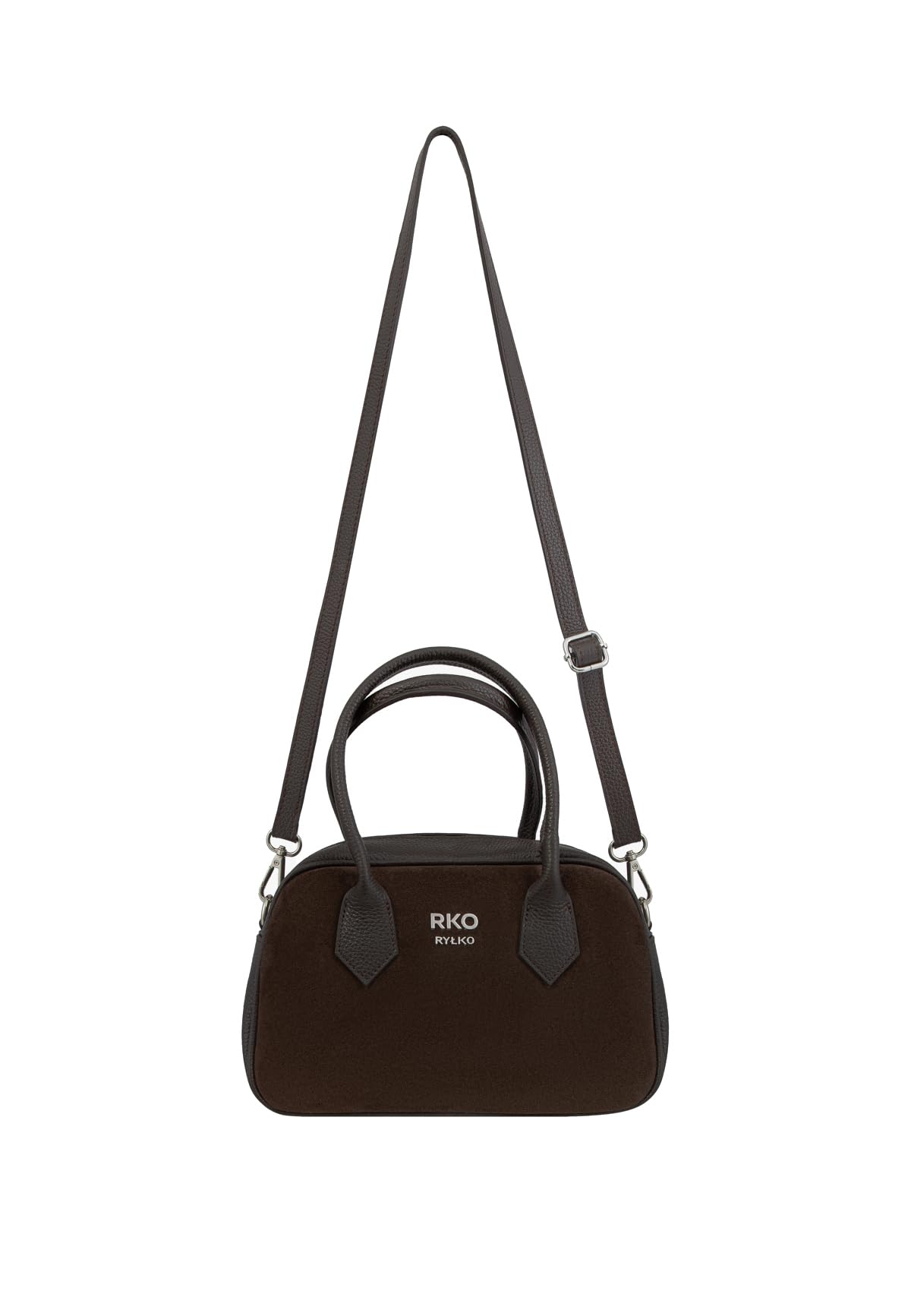 RYLKO damska torebka typu bowling Crossbody, brązowa