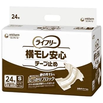 Amazon | ライフリー横モレ安心テープ止めS24枚×4パック