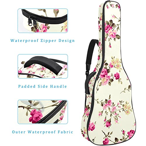 Étui rembourré pour guitare acoustique classique Motif papillons dorés sur fond noir, Multicolore 07, 42.9×16.9×4.7 in… - Les Beatles, Paul McCartney, John Lennon, RIngo Starr, George Harrison Étui rembourré pour guitare acoustique classique Motif papillons dorés sur fond noir, Multicolore 07, 42.9x16.9x4.7 in… – Image 5