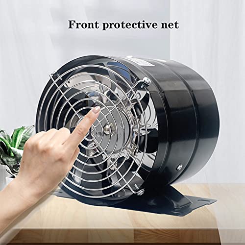 Ventilador de extracción vertical móvil de 8 pulgadas con base y cubierta de red, sin instalación miniatura 4