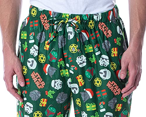 Star Wars Mens' Holly Jolly Helmet Toss Print Lounge Pajama Pants3