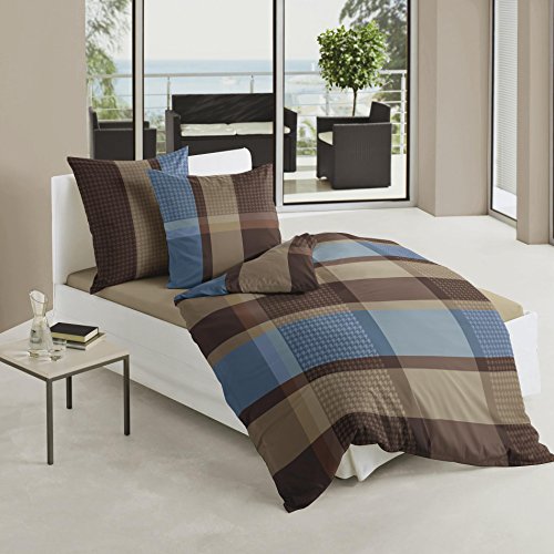 Bierbaum Bettwäsche 4942, Fein-Biber, Made in Germany, mokka 09, 135x200 + 80x80 cm - Image 3