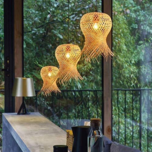 Lámpara colgante retro de madera para solucionar techos altos 6