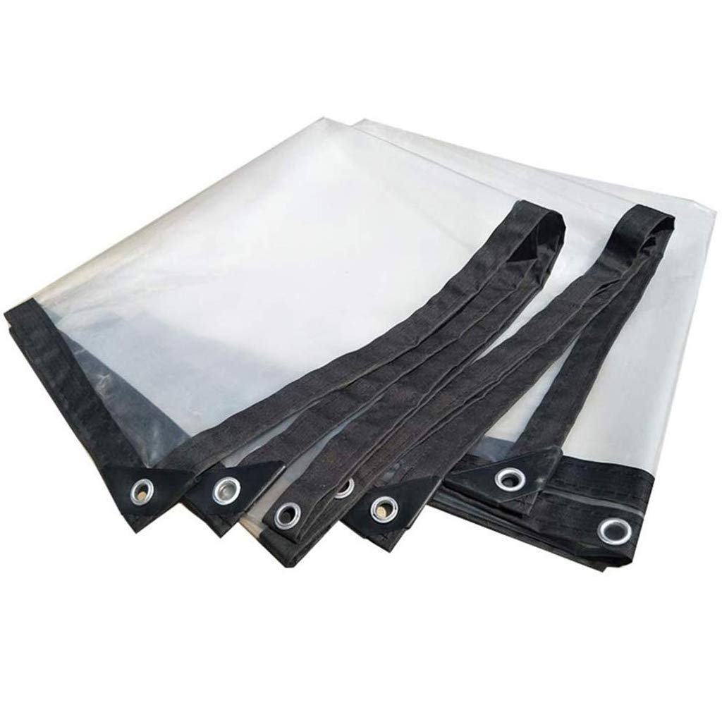 Clear Tarps Heavy Duty Waterproof, Super Heavy Duty Poly Tarp Cover - Thick Waterproof, UV Resistant, Rot, Rip And Tear Proof Tarpaulin with Grommets and Reinforced Edges, 5 Mil,2x2m/6x6ft