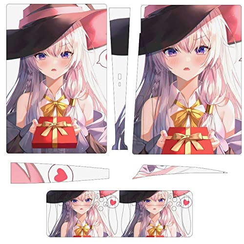 PS5 スキンシール 魔女の旅々 PS5 Sticker ディスク版 PlayStation 5 スキンシール 保護カバー 本体 コントローラー スキンフィルム カバー ステッカー 指紋防止 撥油 保護シール 全面保護 プレイステーション 5 側面対応&両