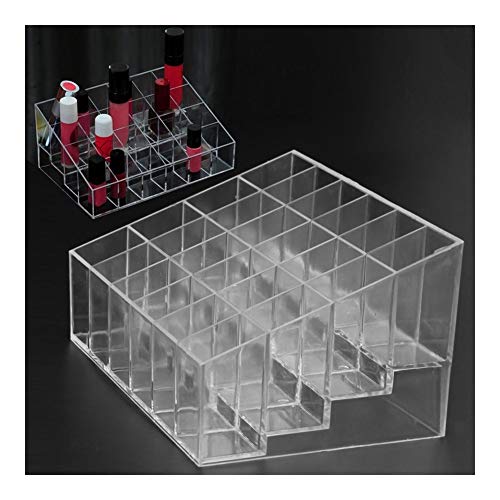 Preisvergleich Produktbild Fangfang 24 klar Acryl Make-up Veranstalter Aufbewahrungsbox Kosmetik Lippenstift Nagellack Designer-Schmuck-Box Grid Rack-Hosting-Fall